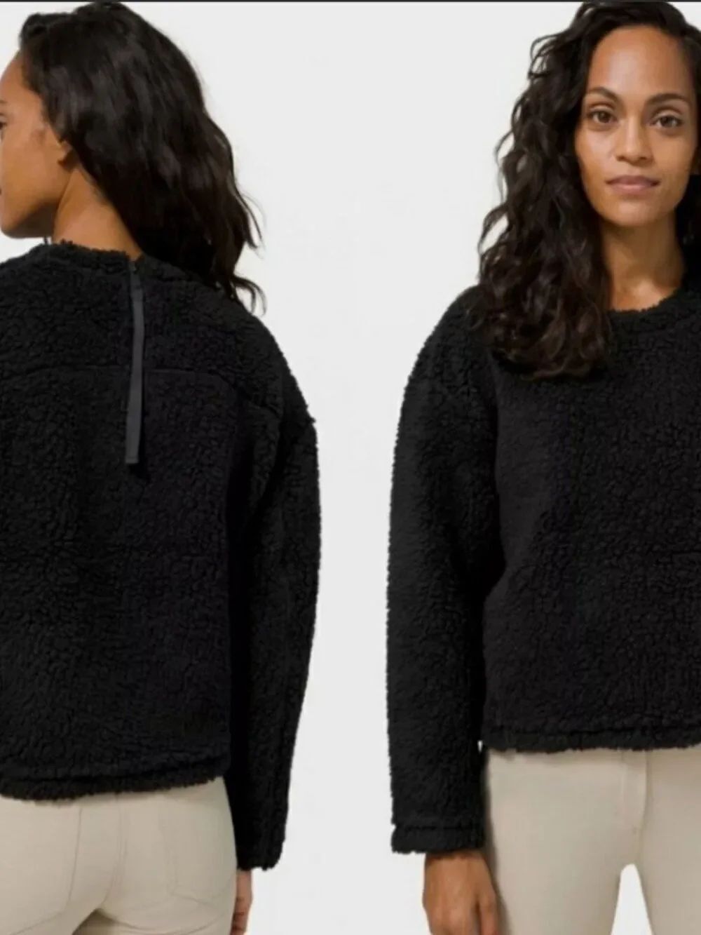 Lululemon Wool Whenever Crew Sherpa Black Size 6